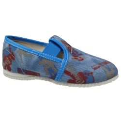 gumičkové papučky modré skejbordisti