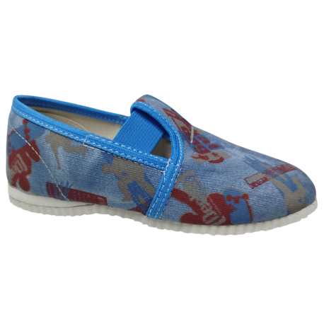 gumičkové papučky modré skejbordisti