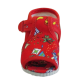 otvorené papučky s klipom červené piráti
